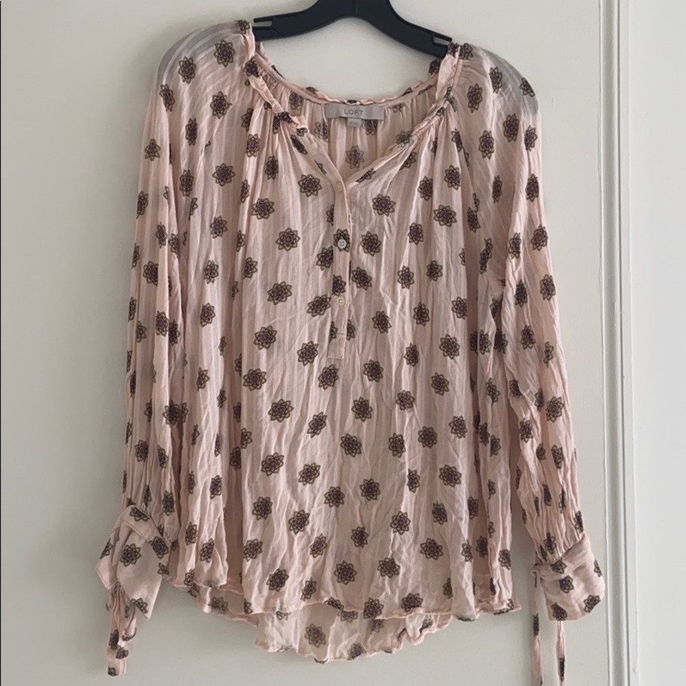 Pink print blouse